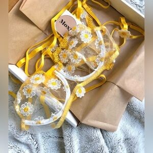 NWT Moxy Yellow Daisy Lingerie Set